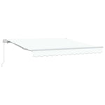 Retractable Awning Manual White 350 x 250 cm Fabric 3330357