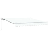 Retractable Awning Manual White 350 x 250 cm Fabric 3330357
