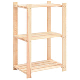 3-Tier Storage Racks 2 pcs 60x38x90 cm Solid Pinewood 150 kg 3051121