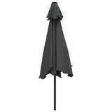 Garden Parasol Anthracite Polyester and Steel Large Collapsible 44511