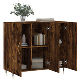 Sideboard Smoked Oak 90x34x80 cm Engineered Wood 828089