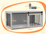 PawHut 46.46'' Dog Crate Furniture with Removable Cushion & Security Latch for Extra Large Dogs T3398P549105