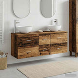 Bathroom Cabinet Set 3 pcs Old Wood 49.5 x 35 x 63 cm 3405801