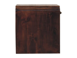 Solid Wood California Walnut Newton Bedside, 1 Drawer, 1 Open Slot, Dark Brown B2743P403131
