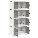 Stackable Storage Box with Wheels 4-Tier 75 L 64x40x141.5 cm 4012372