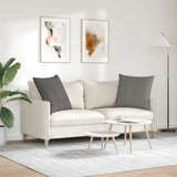 Sofa Pillows 2 pcs Light Grey 80 x 80 cm Corduroy Fabric 42014075