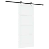 Sliding Door ORKDAL 86 x 211 cm Engineered Wood White and Black 3450213