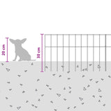 Garden Fence Panel 48 pcs Galvanised Steel Silver 42042939
