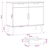 Sideboard MOLDE Caramel 90 x 40 x 80 cm 42020946