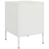 ZNTS Bedside Cabinets 2 pcs White 36x39x50.5 cm Steel 843065