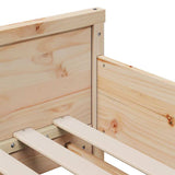 Bed Frame with Mattress Brown 80 x 200 cm Solid Pine Wood 3385952