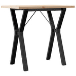 ZNTS Dining Table Y-Frame 80x50x75.5 cm Solid Wood Pine and Steel 3282782