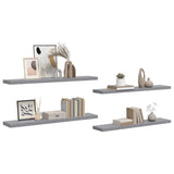 Floating Wall Shelves 4 pcs Grey 120x23.5x3.8 cm MDF 323864