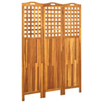 ZNTS 3-Panel Room Divider 121x2x170 cm Solid Acacia Wood 311878