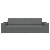 Sofa Bed Dark Grey 245 x 78 x 77 cm Fabric 4106716