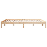 Extra Long Bed Frame without Mattress 140x220 cm Solid Wood Pine 852420