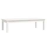 Coffee Table White 110x50x30 cm Solid Wood Pine 814235