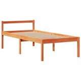 Bookcase Bed without Mattress Wax Brown 75x190 cm Small Single Solid Wood Pine 3322065