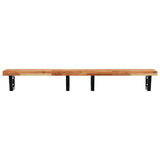 Basin Shelf Wall Mounted Steel and Solid Wood Acacia 3302751
