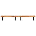 ZNTS Basin Shelf Wall Mounted Steel and Solid Wood Acacia 3302751