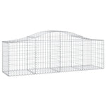 Arched Gabion Baskets 10 pcs 200x50x60/80 cm Galvanised Iron 3145606
