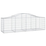 Arched Gabion Baskets 10 pcs 200x50x60/80 cm Galvanised Iron 3145606