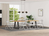 Folding Chair 8 pcs White and Grey 48 x 43.5 x 81 cm 42029050