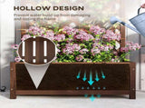 53L Garden Wooden Planter Box with Trellis Free Standing Flower Raised Bed with Lattice for Climbing T3398P325312