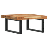 Basin Shelf Wall Mounted Steel and Solid Wood Acacia 3302773