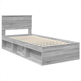 Bed Frame Grey Sonoma 75 x 190 cm Engineered wood 3407945