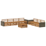 Outdoor Sofa Set 8 pcs Natural 79 x 79 x 37 cm 3383127