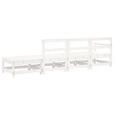 4 Piece Garden Lounge Set White Solid Wood Pine 825535