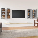 ZNTS TV Cabinets 4 pcs Grey Sonoma 30.5x30x90 cm Engineered Wood 3120330