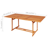 Garden Dining Set Warm Teak 3059565