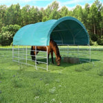 ZNTS Livestock Tent PVC 3.7x3.7 m Green 3056433