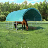 ZNTS Livestock Tent PVC 3.7x3.7 m Green 3056433