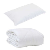 All-Season Duvet with Pillow 2 pcs White Microfiber 3376538