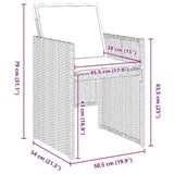 Garden Dining Set with Cushion 5 pcs Beige Poly Rattan 3379957