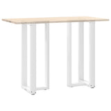 ZNTS Bar Table Legs T-Shaped 2 pcs White 50x35x cm Steel 4013089