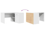 Corner Desk with Drawer White 102 x 88 x 75 cm 3337273