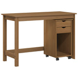 Desk Cabinet Set 2 pcs Honey Brown Solid Pine Wood 3438775