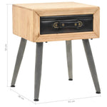 Bedside Table Solid Fir Wood 43x38x50 cm 245775