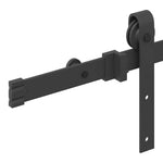Sliding Door Hardware Kit 213.5 cm Steel Black 4009711