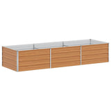 Garden Raised Bed Light Brown 240 x 80 x 45 cm Galvanised Steel 42017335