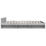 Bed Frame with Drawers without Mattress Concrete Grey 140x190 cm 3280765