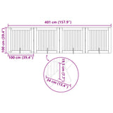 Dog Gate with Stands 4 pcs Smoked Oak 100 x 100 cm 892033
