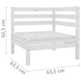 Garden 2-Seater Sofa White Solid Pinewood 3082388