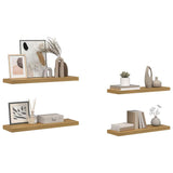Wall Shelf 4 pcs Brown 80 x 23.5 x 3.8 cm Engineered Wood 42019952