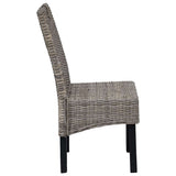 Dining Chair 2 pcs Kubu Rattan Mango Wood 243638