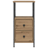 Bedside Cabinet Artisan Oak 34x35.5x70 cm Engineered Wood 857252